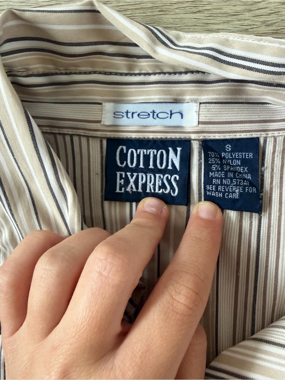 Classic Striped Long-Sleeve Shirt - Neutral Stripe - Picture 2 of 3